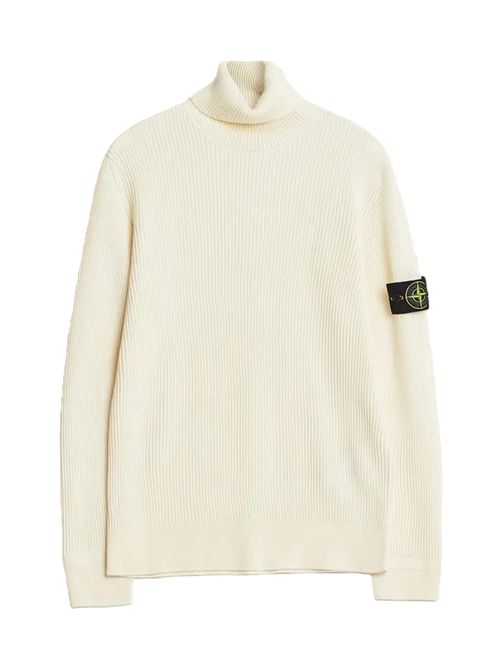 Maglia a coste con collo alto Stone Island | 8115552C2V0097PLASTER